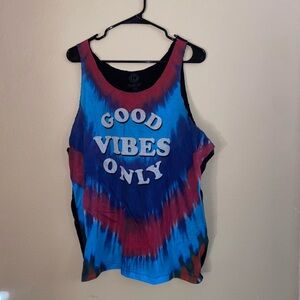 Pacsun graphic tee sleeveless shirt y2k Tie dye tank top retro beachy streetwear